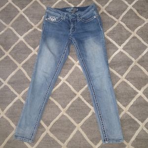 Paisley sky skinny jeans